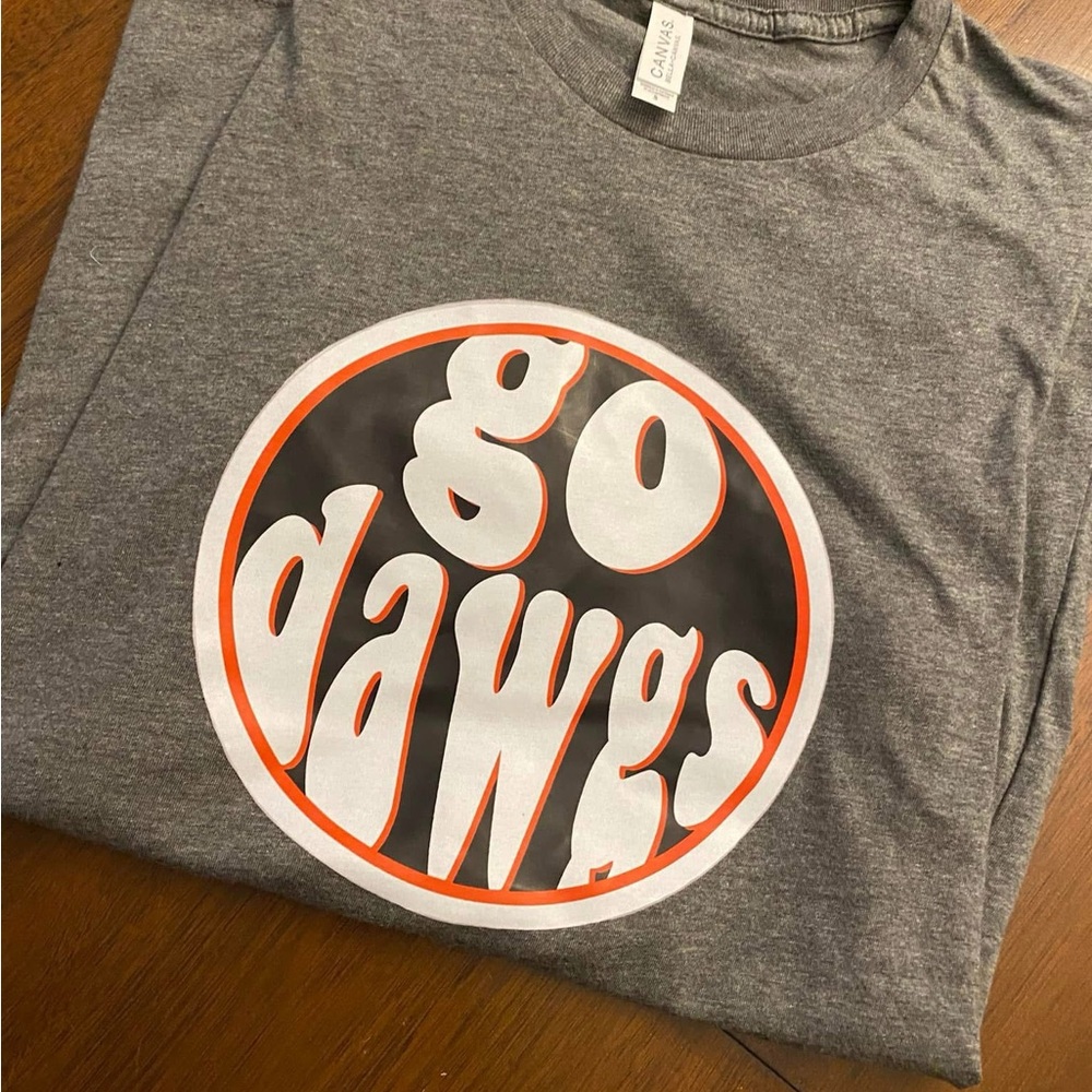 Gray 'Go Dawgs' Graphic Tee
